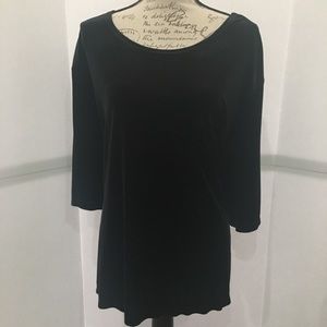 Jessica Holbrook 3X Black Velvet Top